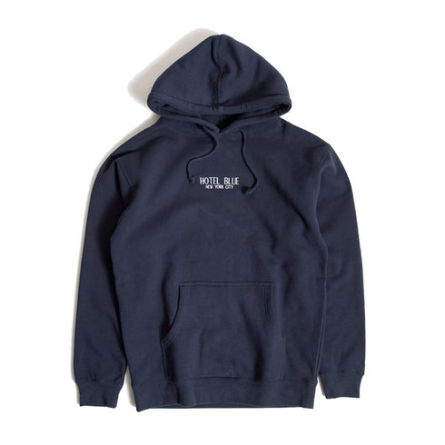 Hotel Blue Logo Embroidered Sweat A Capuche - Navy - Streetart.fr